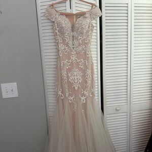 camille la vie white and cream wedding dress
